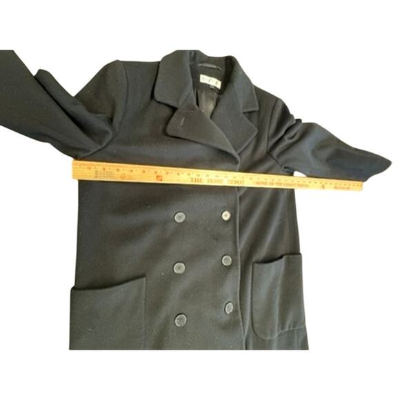 "ANNE KLEIN" Blk Elegant Trench Coat SZ 10 W Belt Cashmere & Wool Blend Money - Picture 14 of 16